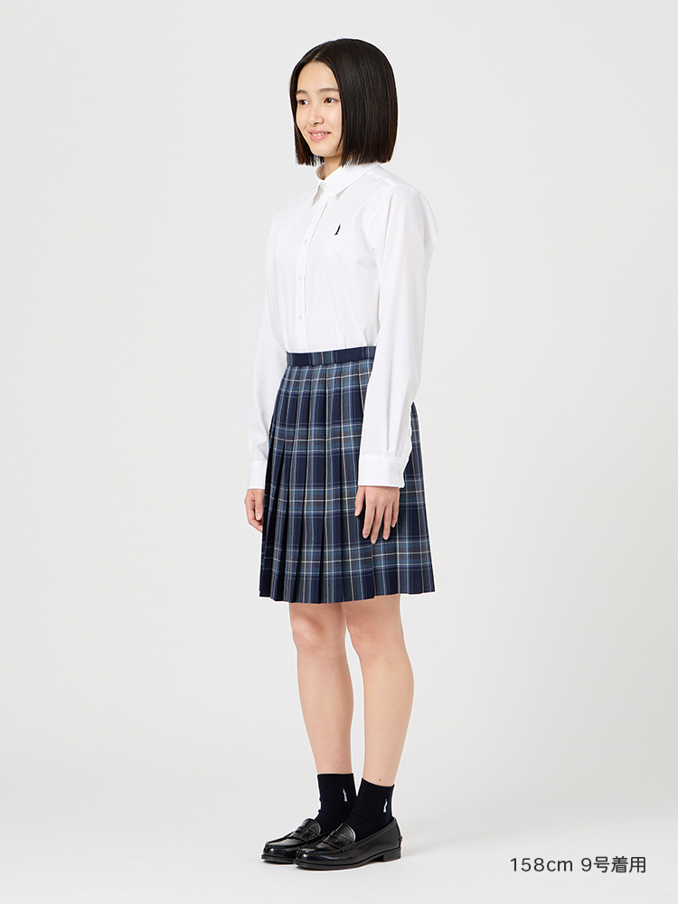 ウォッシャブル　タータンチェックスカート〈48cm丈〉裏地付