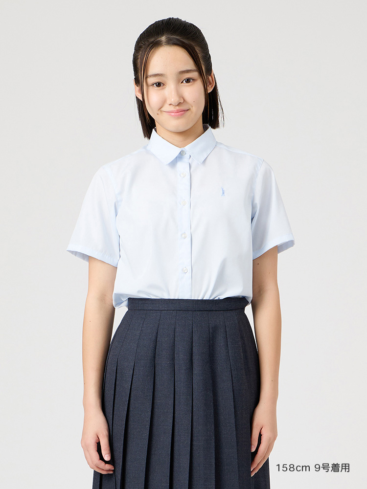 ブロード半袖カラーシャツ〈形態安定加工〉