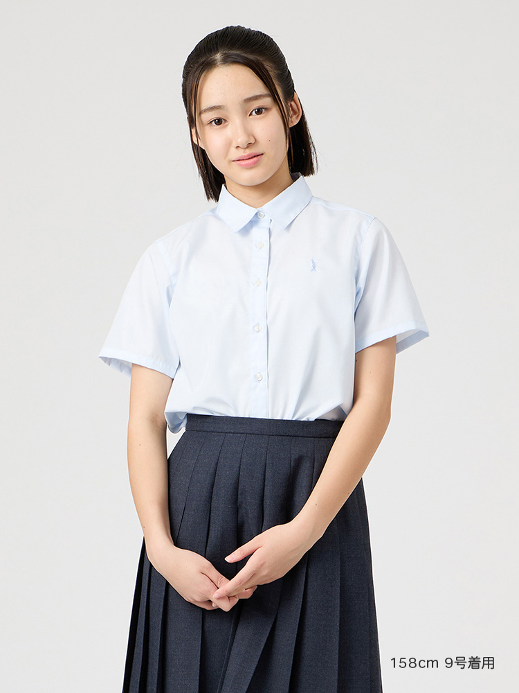 ブロード半袖カラーシャツ〈形態安定加工〉