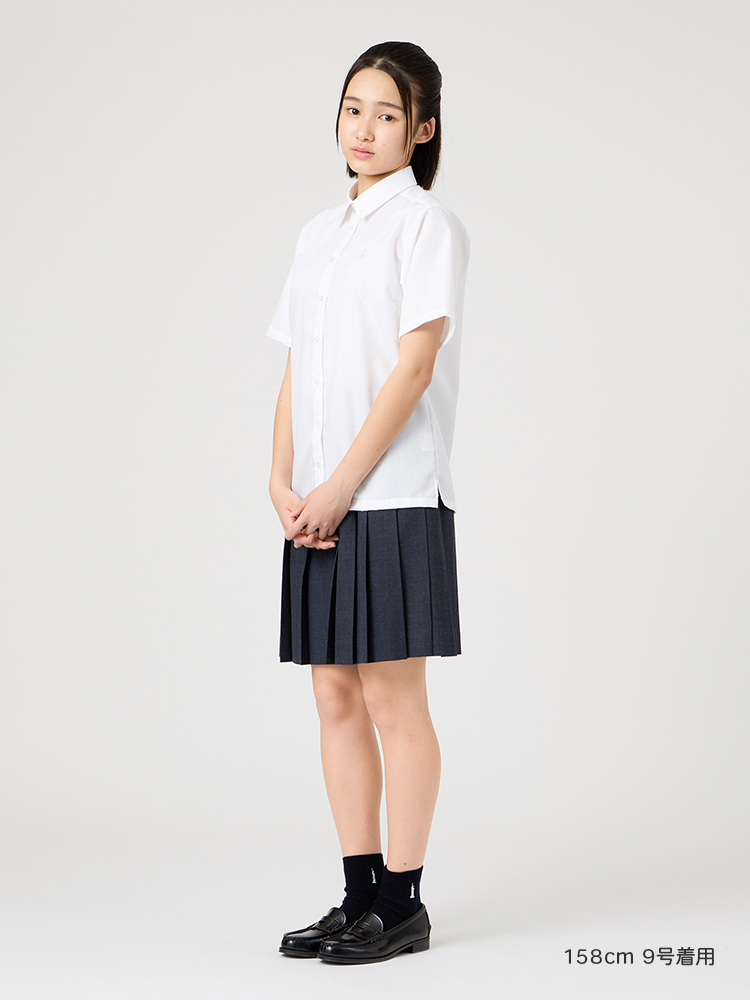 【ご予約】ブロード半袖スクエアシャツ〈形態安定加工〉（ミント女神）※4/16（木）より発送