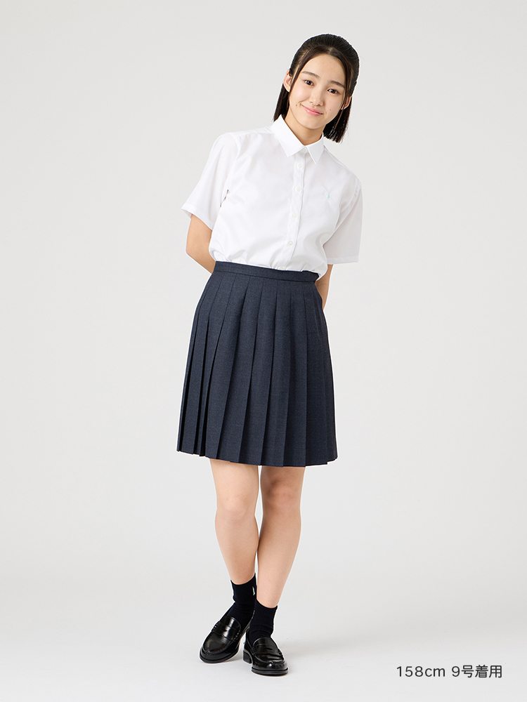 【ご予約】ブロード半袖スクエアシャツ〈形態安定加工〉（ミント女神）※4/16（木）より発送