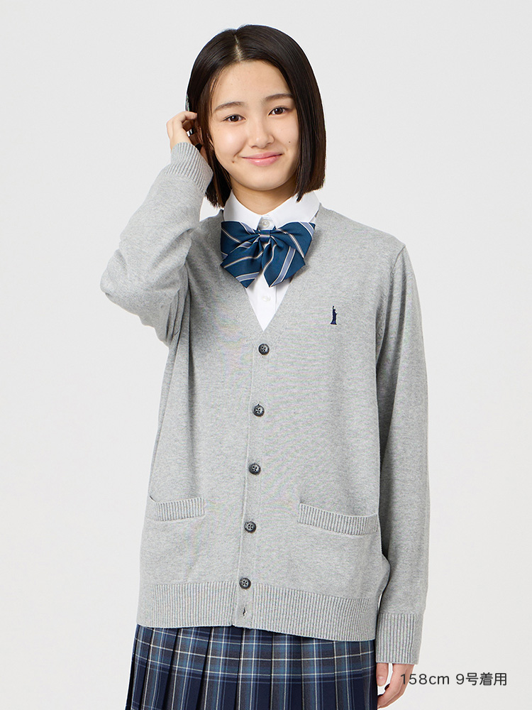 定番　綿カーディガン12G　ハイゲージ（薄手）