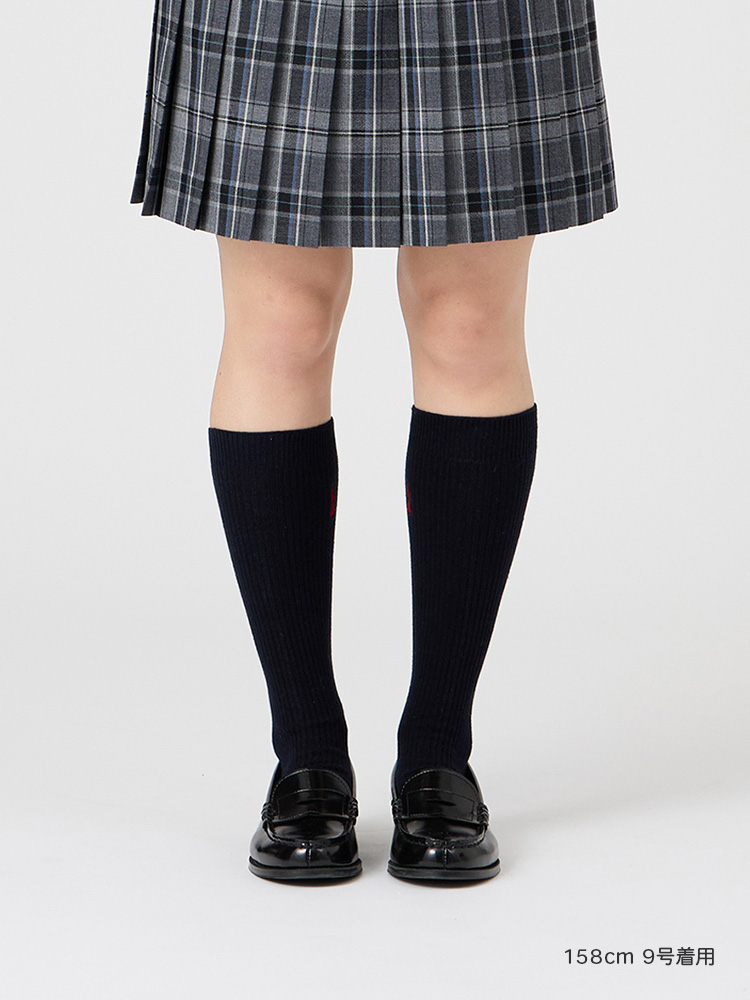 両面刺繍ハイソックス 32cm