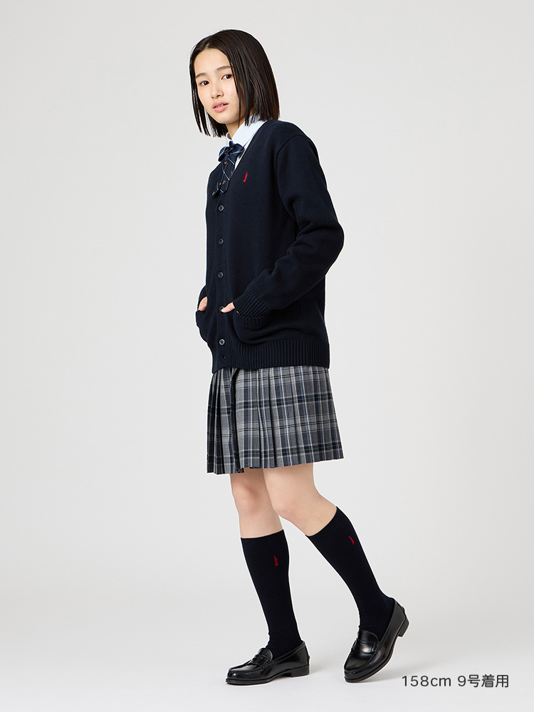 両面刺繍ハイソックス 32cm