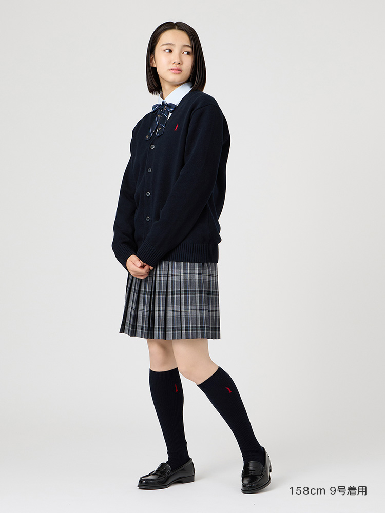 両面刺繍ハイソックス 38cm