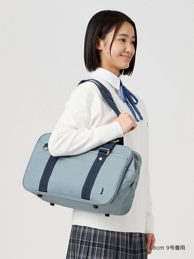 カラーナイロンバッグ　Wファスナー