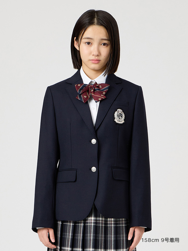 Venus 小さめエンブレム／丈短めブレザー〈2つボタン／シルバー〉