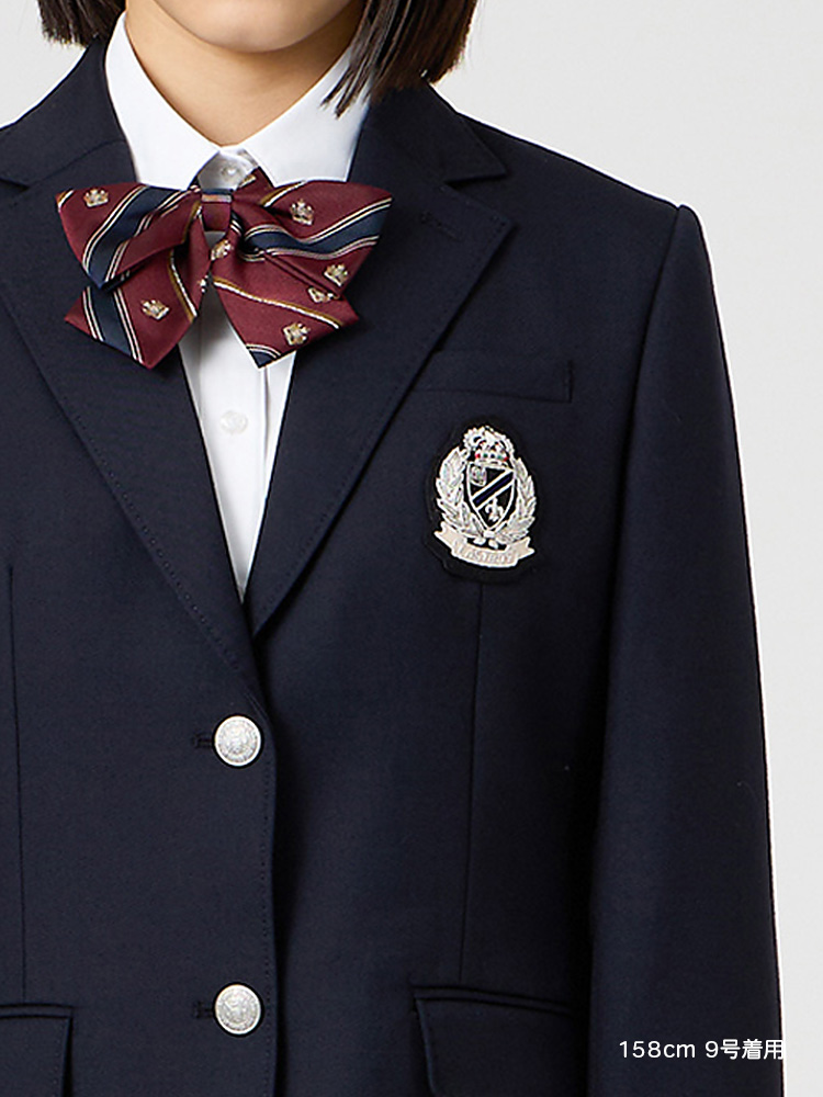 Venus 小さめエンブレム／丈短めブレザー〈2つボタン／シルバー〉