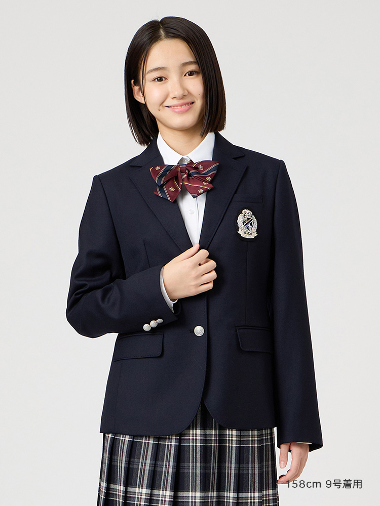 Venus 小さめエンブレム／丈短めブレザー〈2つボタン／シルバー〉