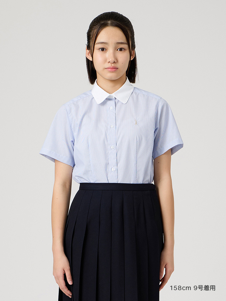 Venus 半袖T/Cストライプクレリックシャツ