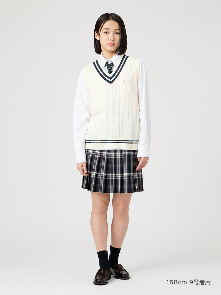 Venus 綿ベスト7Ｇ〈ケーブル編/ライン入り〉