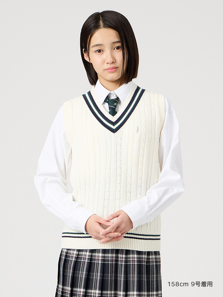 Venus 綿ベスト7Ｇ〈ケーブル編/ライン入り〉