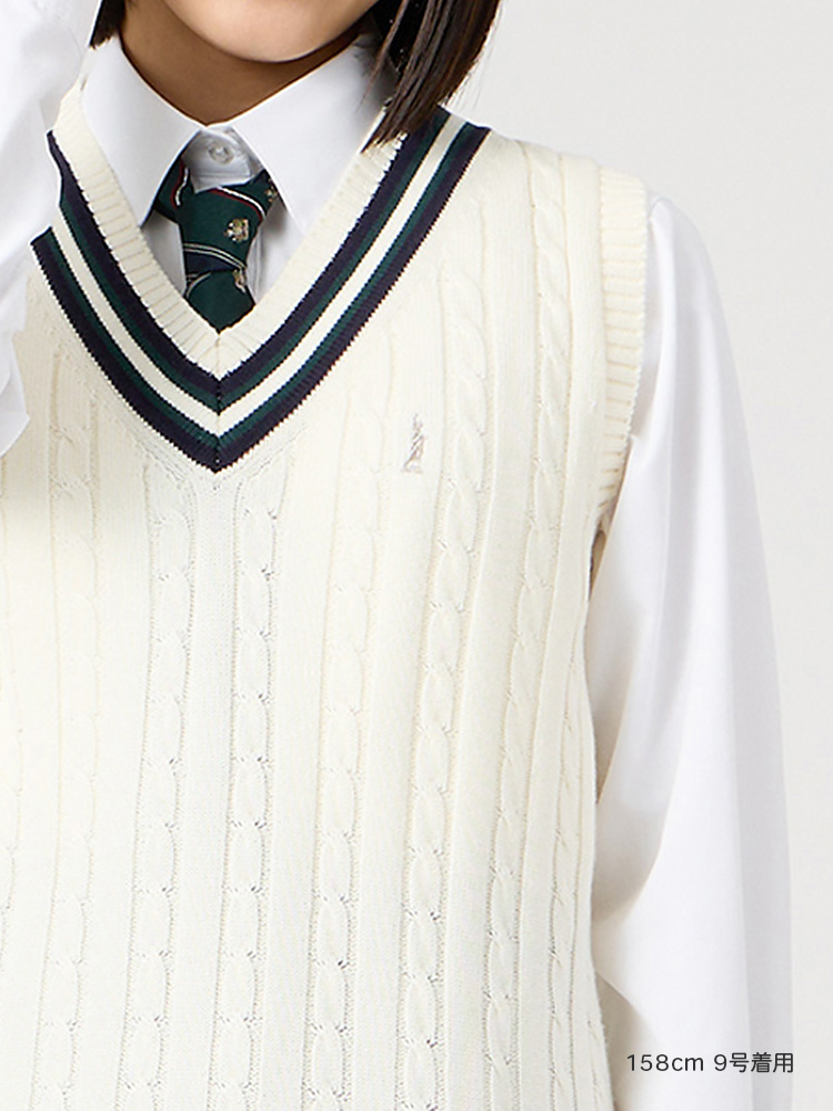 Venus 綿ベスト7Ｇ〈ケーブル編/ライン入り〉