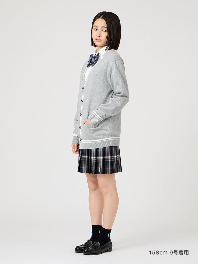 Venus 綿カーディガン12G〈ライン入り〉ハイゲージ（薄手）