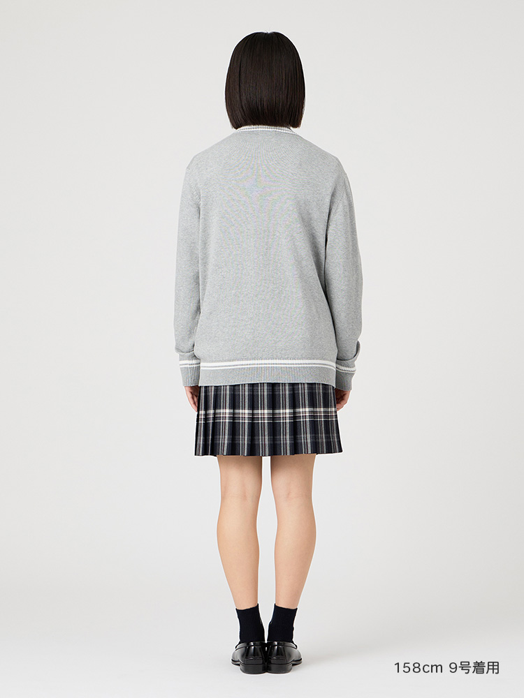 Venus 綿カーディガン12G〈ライン入り〉ハイゲージ（薄手）