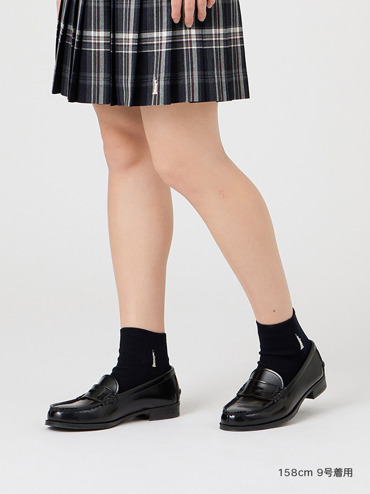 Venus 両面刺繍ソックス 10cm（シルバー）