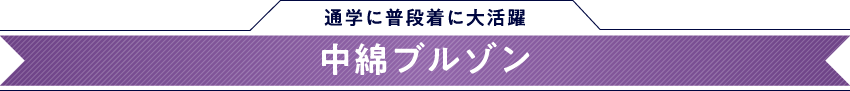 中綿ブルゾンタイトル